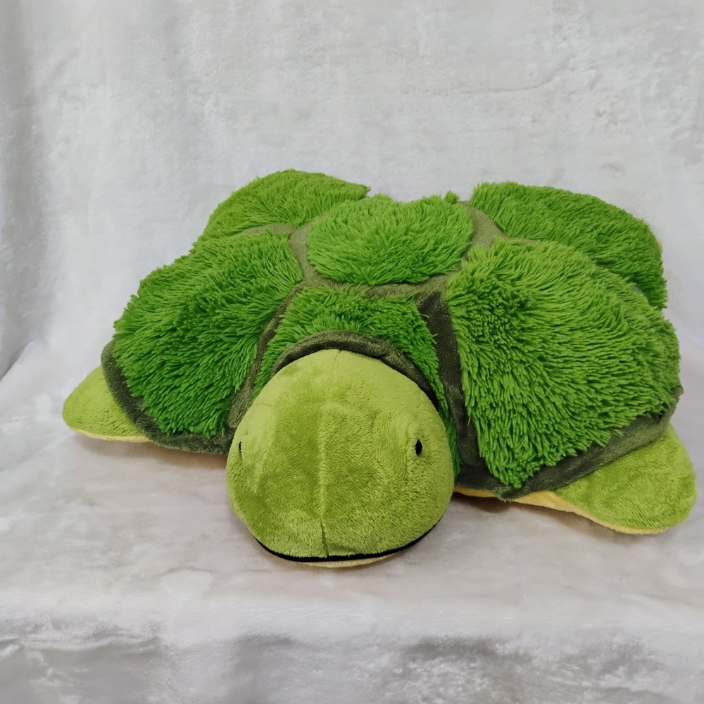 Pillow Pets Tardy Turtle Green Plush Stuffed Animal Toy Large 18 inch 2010